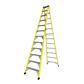 Bauer Corporation 30812 308 Series Type 1AA 12' Safety Yellow Fiberglass  Step Ladder - 375 lb. Capacity 